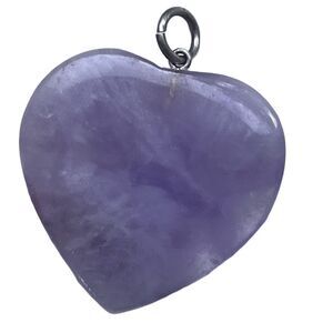 Large Purple Amethyst Heart Pendent